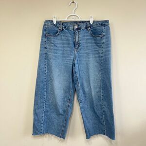 American Eagle Mid High Rise Dreamy Barrel Jeans 14 Women